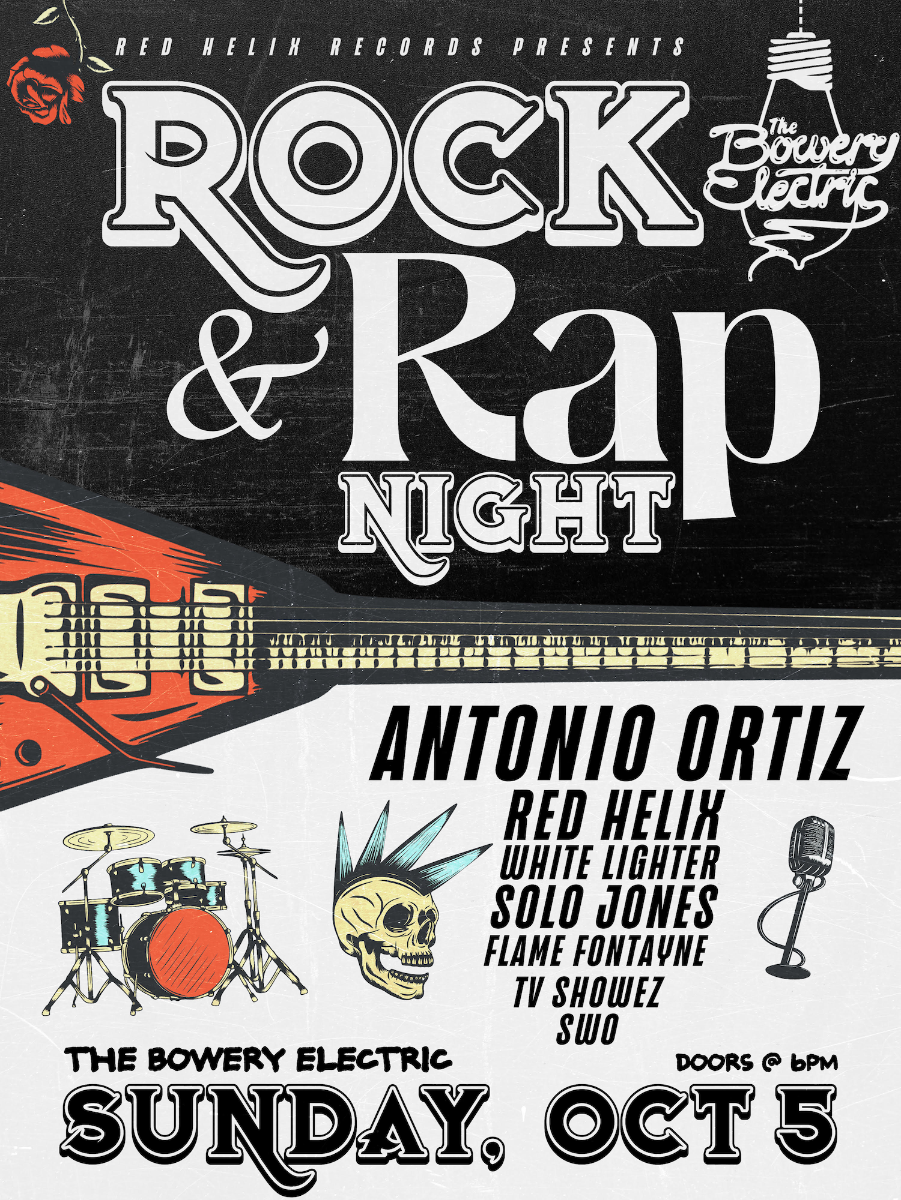 Rock & Rap Night • Antonio Oritz • Red Helix • White Lighter • Final Siege • Flame Fontayne • TV Showez • 48...