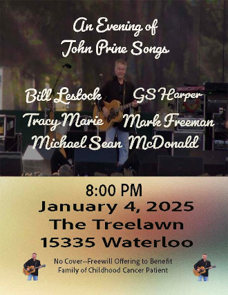 An Evening of John Prine Songs at Treelawn Social Club – Cleveland, OH