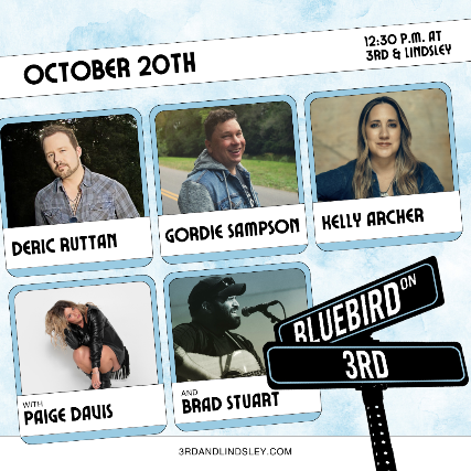 Bluebird On 3rd featuring Deric Ruttan , Gordie Sampson & Kelly Archer with Paige Davis and Brad Stuart at 3rd and Lindsley – Nashville, TN
