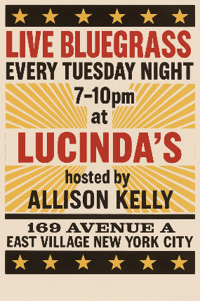 Live Weekly Bluegrass with  Allison Kelly at Lucinda’s – New York, NY