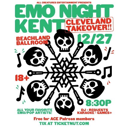 Emo Night Kent: Cleveland Takeover at Beachland Ballroom – Cleveland, OH