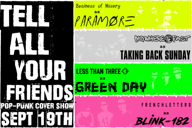 TELL ALL YOUR FRIENDS: Pop Punk Cover Night