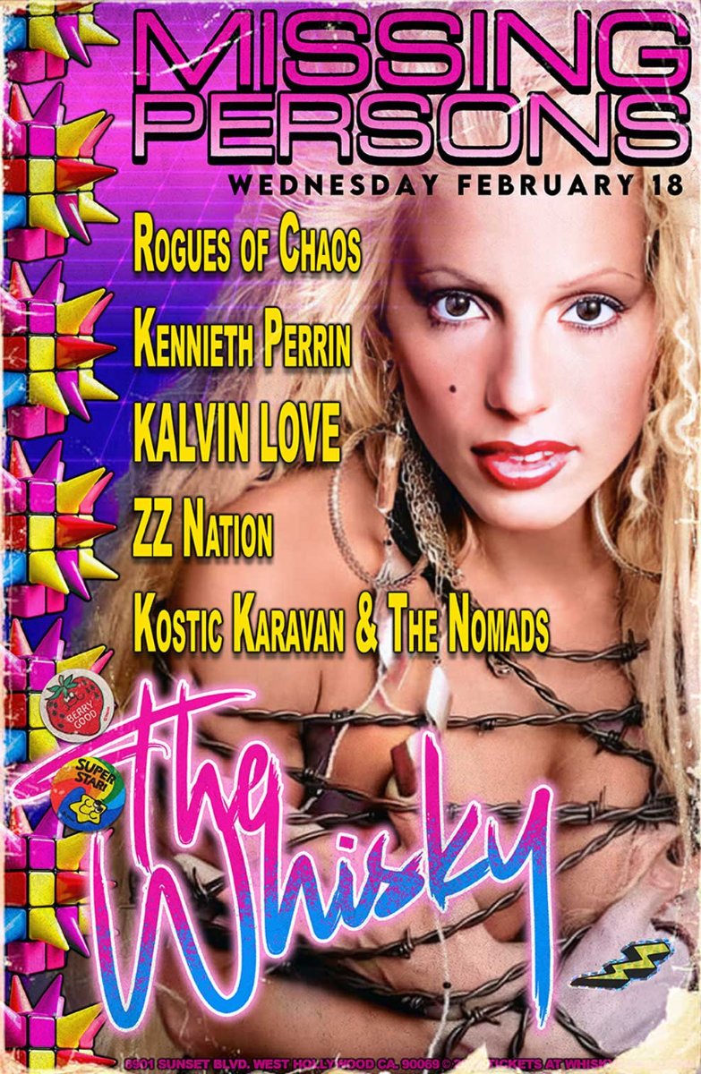 Missing Persons , Rogues of Chaos, Kenneith Perrin, ZZ Nation, Kostic Karavan & The Nomads