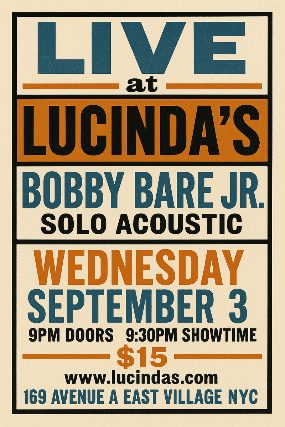 Bobby Bare Jr LIVE Solo Acoustic @ Lucinda's