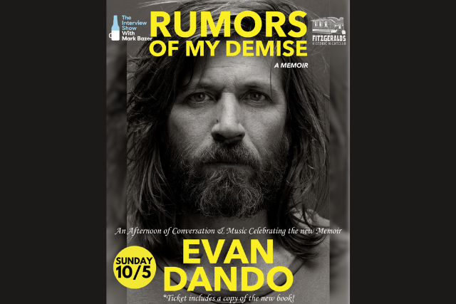 The Interview Show Presents: EVAN DANDO: RUMORS OF MY DEMISE. An Afternoon of Conversation & Music Celebrating The Lemonheads Front Man’s New Mem...