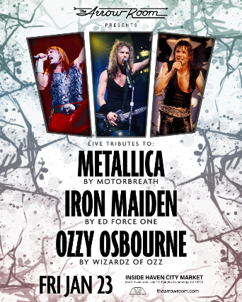 Image of Metallica, Iron Maiden, Ozzy Osbourne tributes Image of Metallica, Iron Maiden, Ozzy Osbourne tributes