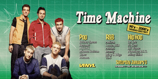 image of Time Machine: 90s - 2000s Throwback Dance Party image of Time Machine: 90s - 2000s Throwback Dance Party