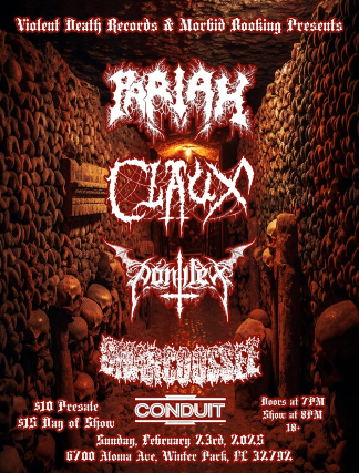 Pariah, Claux, Pontifex, and Gnarcossee at Conduit – Winter Park, FL