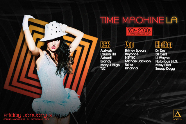 Time Machine: 90s-2000s Throwback Dance Party at Academy LA – Los Angeles, CA