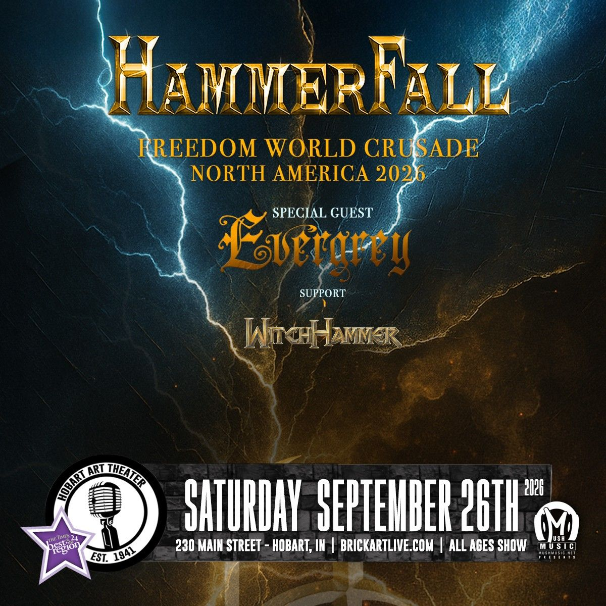 HAMMERFALL With EVERGREY & WitchHammer