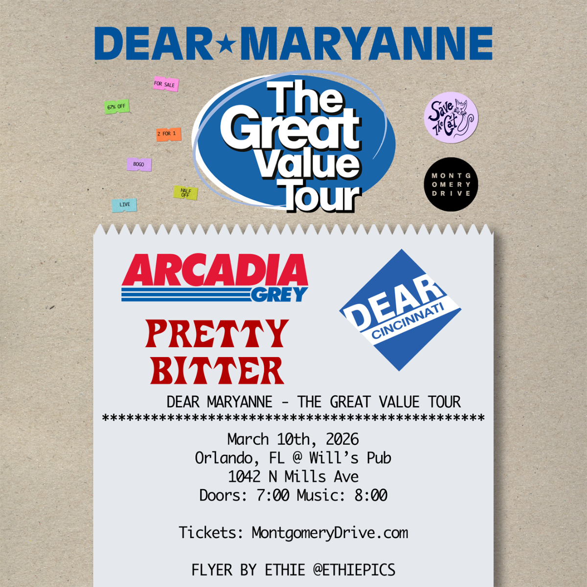 Dear Maryanne with Arcadia Grey, See Through Person, and Pretty Bitter
