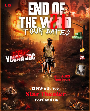 Image of EBK YOUNG JOC END OF THE WORLD TOUR Image of EBK YOUNG JOC END OF THE WORLD TOUR