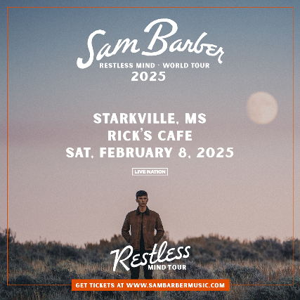 Sam Barber: Restless Mind Tour at Rick’s Cafe – Starkville, MS