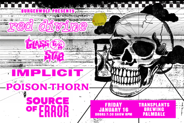 Image of RED DIVINE / GLASS STAB / IMPLICIT / POISON THORN / SOURCE OF ERROR Image of RED DIVINE / GLASS STAB / IMPLICIT / POISON THORN / SOURCE OF ERROR