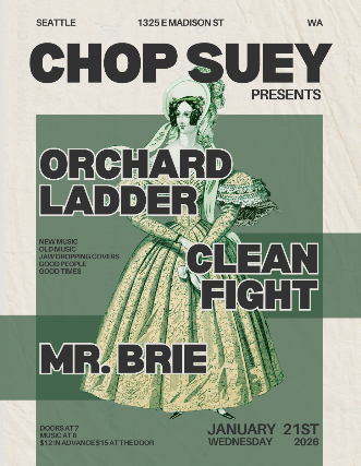 Image of Orchard Ladder, Clean Fight, Mr. Brie Image of Orchard Ladder, Clean Fight, Mr. Brie