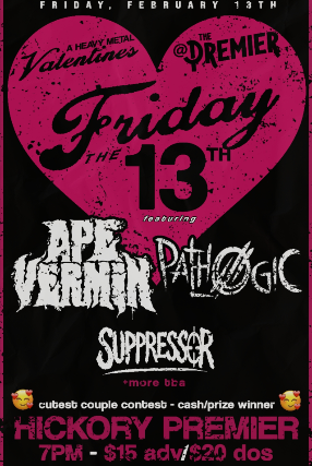 Friday 13th Metal Valentines