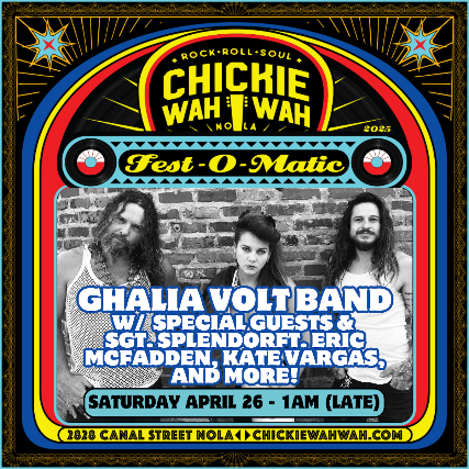 Ghalia Volt Band w / Special guests & Sgt. Splendor ft. Eric McFadden, Kate Vargas, and more