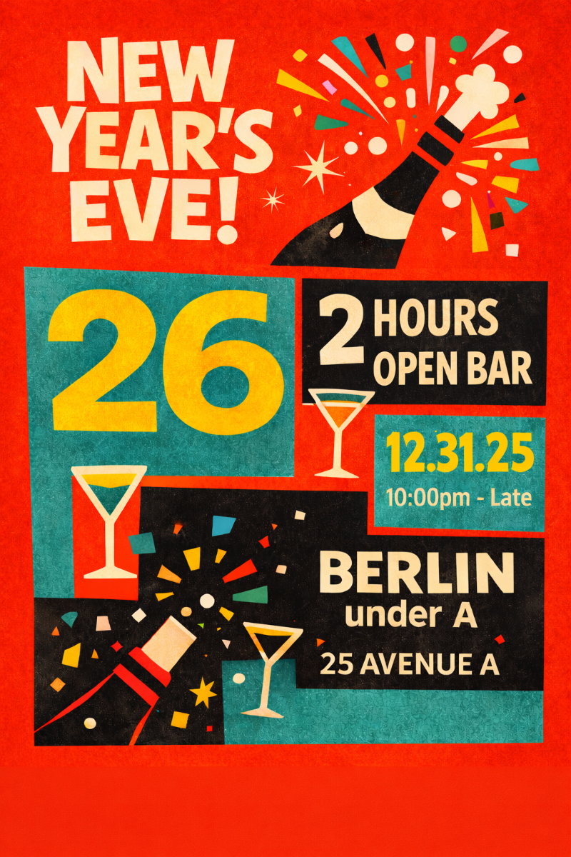 NYE 2026 PARTY with TWO-HOURS OPEN BAR