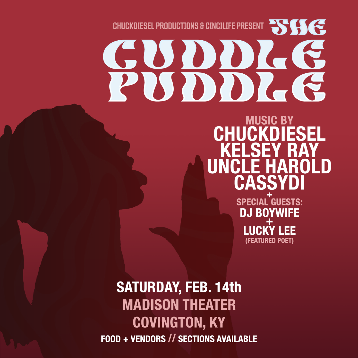 The Cuddle Puddle: with Chuck Diesel, Kelsey Ray, Uncle Harold and Cassydi + DJ Boywife and Lucky Lee