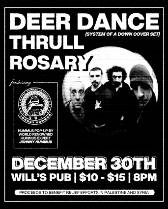 Deer Dance (System of a Down Cover Set), Thrull, and Rosary at Will’s Pub – Orlando, FL