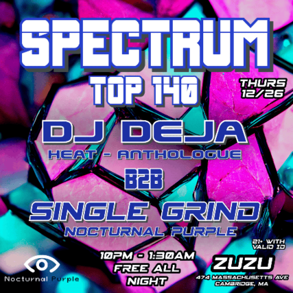 Spectrum, DJ Deja, Single Grind at Middle East – Zuzu – Cambridge, MA