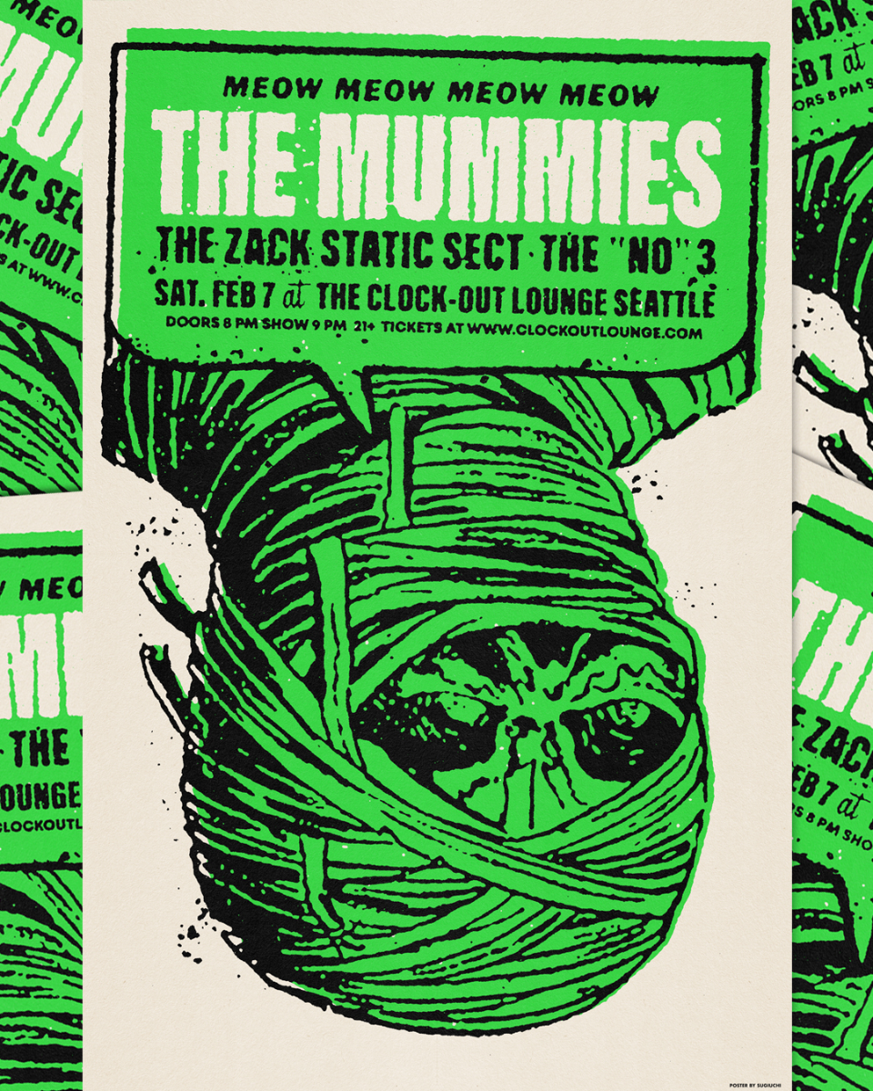 *SOLD OUT* Clock-Out Lounge Presents: The Mummies w/ The Zack Static Sect, The No 3