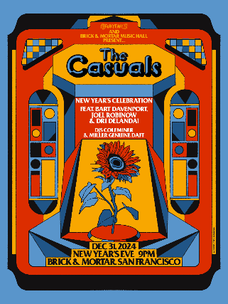 NEW YEAR’S EVE RAGER with THE CASUALS at Brick and Mortar Music Hall – San Francisco, CA