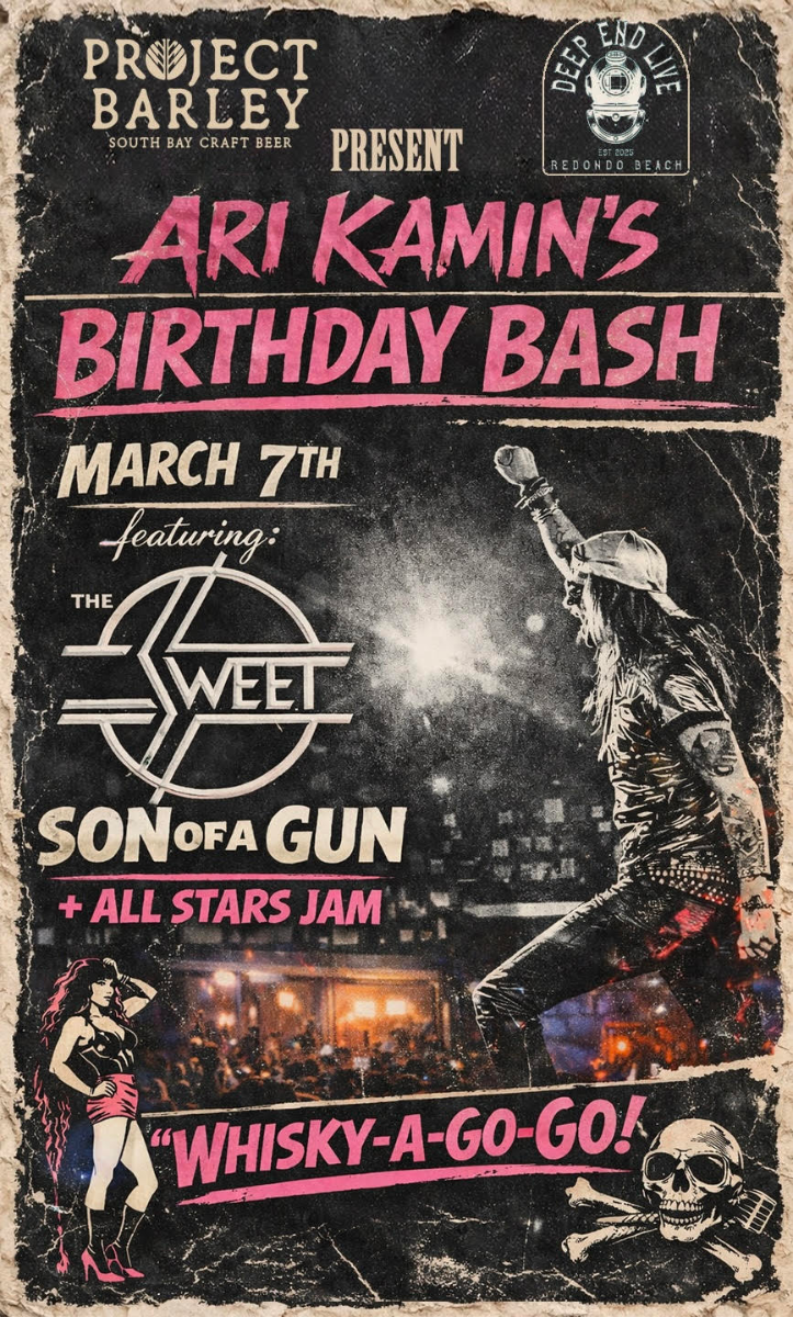 Ari Kamin’s 40th Birthday Bash — Featuring The Sweet, Son of a Gun + All-Star Jam, Deadicated Project (Grateful Dead Tribute), Lizzy Donzis, CHIABAND