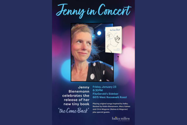 Book Reslease Concert for Jenny Bienemann's new tiny book, "The Come Back"!