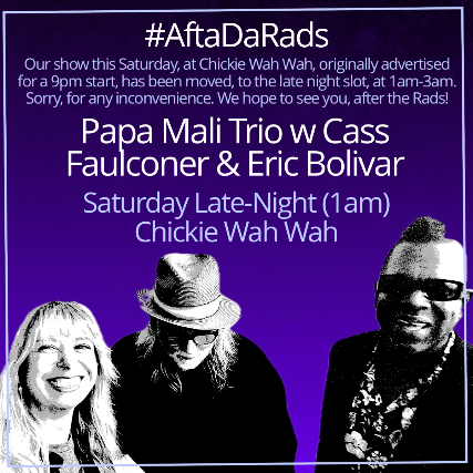 image of Papa Mali Trio Ft. Casandra Faulconer & Eric Bolivar (late show friday night post Radiators) image of Papa Mali Trio Ft. Casandra Faulconer & Eric Bolivar (late show friday night post Radiators)