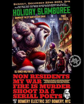 “BACK TO THE NYHC ROOTS” Music Series: HOLIDAY SLAMBOREE at Berlin – New York, NY