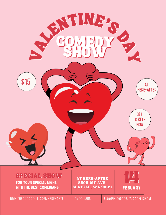 Valentine’s Day Comedy Show , Ricci Armani at Here – After – Seattle, WA