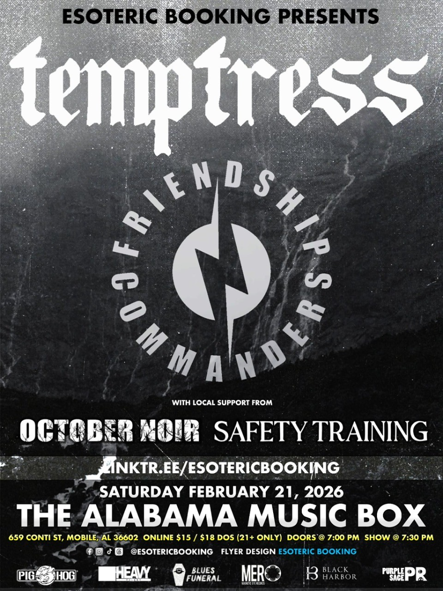 Temptress / Friendship Commanders / October Noir / Safety Training