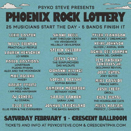 PHOENIX ROCK LOTTERY at Crescent Ballroom – Phoenix, AZ