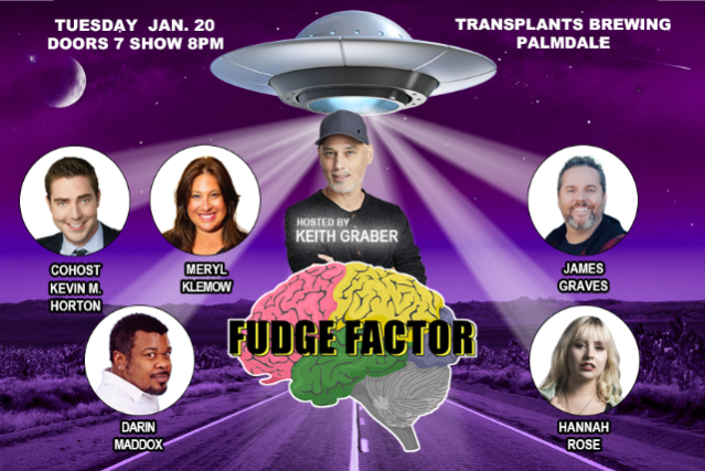 FREE SHOW: FUDGE FACTOR – LIVE IMPROV COMEDY at Transplants Brewing Company – Palmdale, CA