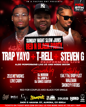 Sunday Night Slow Jams Red and Black Party at Stampede – Aurora, CO