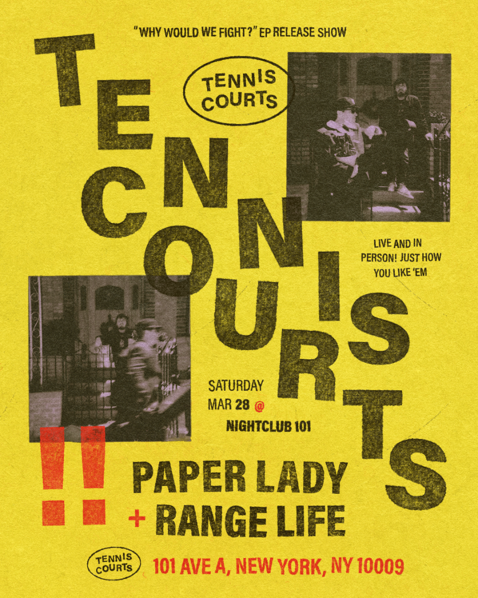 Tennis Courts, Paper Lady, Range Life