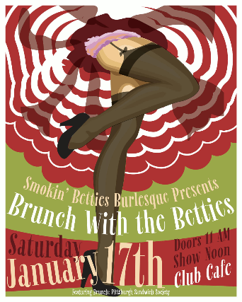 Smokin’ Betties Burlesque Brunch w/ Pgh Sandwich Society at Club Cafe – Pittsburgh, PA