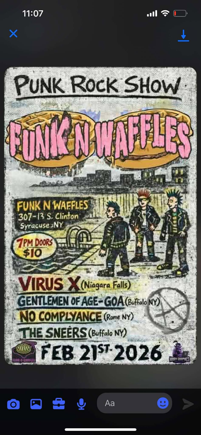 VIRUS X W/S/G NO COMPLYANCE + GENTLEMAN OF AGE GOA + THE SNEERS