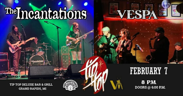 The Incantatations with Vespa at Tip Top Deluxe Bar & Grill – Grand Rapids, MI