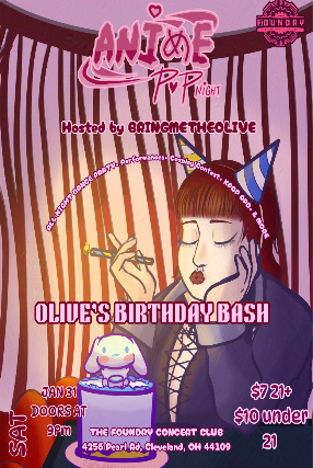 image of Anime Pop Night - Olive's Birthday Bash Edition! image of Anime Pop Night - Olive's Birthday Bash Edition!