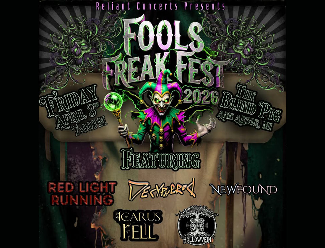 Fools Freak Fest 2026 , Icarus Fell , Decyphered , Red Light Running , Newfound, Hollowvein