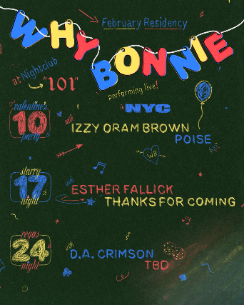 Why Bonnie, Esther Fallick, thanks for coming at Night Club 101 – New York, NY