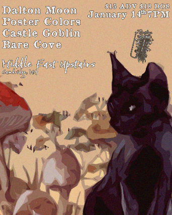 image of Broken String Presents: Dalton Moon, Poster Colors, Castle Goblin, Holland Teed image of Broken String Presents: Dalton Moon, Poster Colors, Castle Goblin, Holland Teed