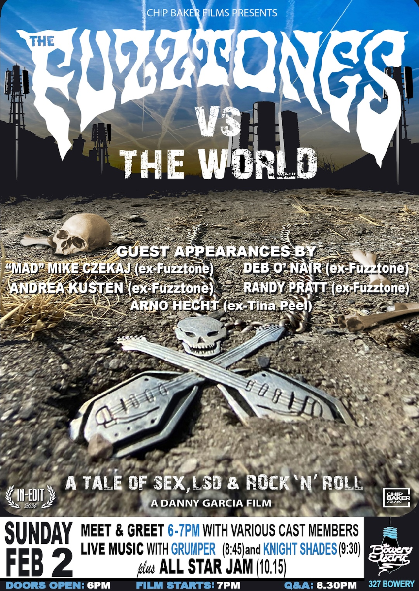 The Fuzztones vs. The World American Film Premiere & Party w/Cast & Crew:  ALL-STAR JAM w/ Ex-Fuzztones, Psych Meds & Arno Hecht, plus Night Shades and Grumper