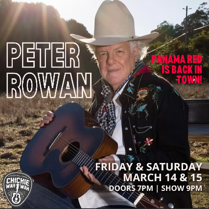 Peter Rowan’s Electric Side with Special Guests – “Panama Red is back in town at Chickie Wah Wah – New Orleans, LA