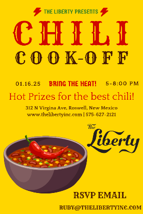 4th Annual Chili Cook Off Competition at The Liberty – Roswell, NM