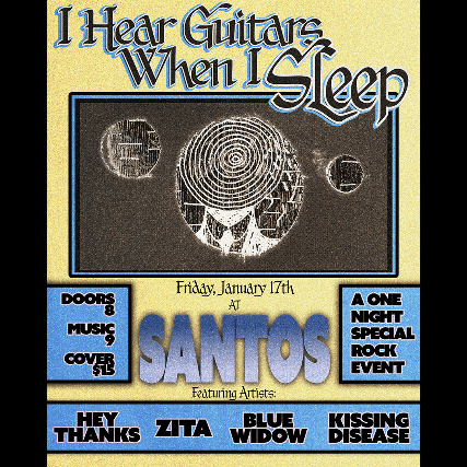 HEY THANKS with BLUE WIDOW, ZITA and KISSING DISEASE at Santos Bar – New Orleans, LA