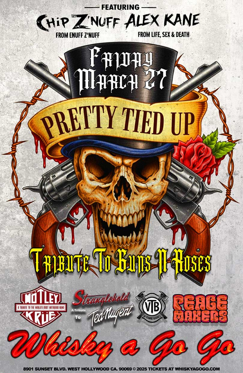 Pretty Tied Up (Guns N' Roses Tribute), V-Time, Stranglehold (Tribute to Ted Nugent), Peacemakers