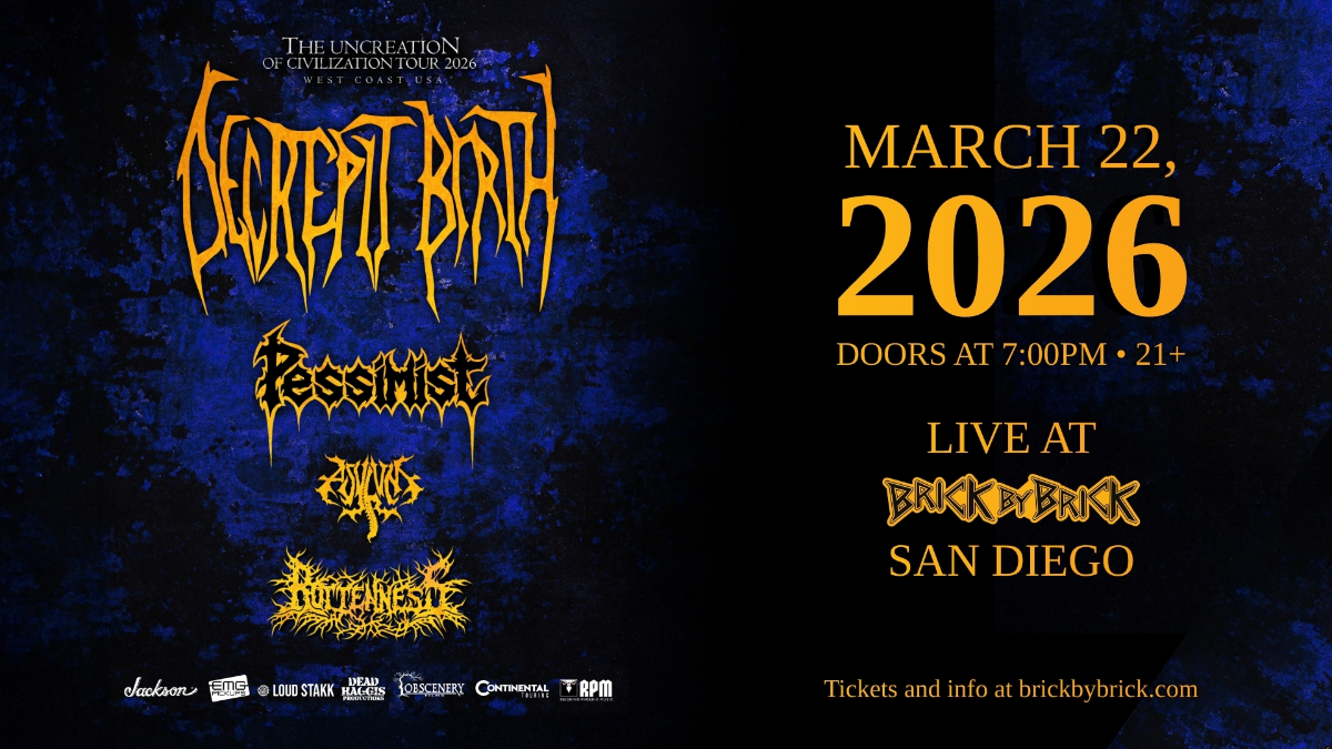 Decrepit Birth: “The Uncreation of Civilization Tour 2026” with special guests